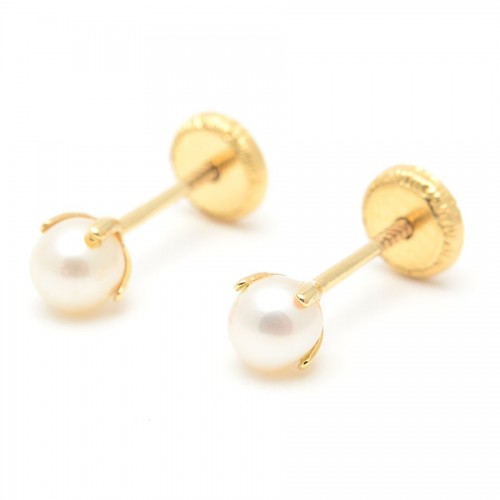 Pendientes Oro Perla