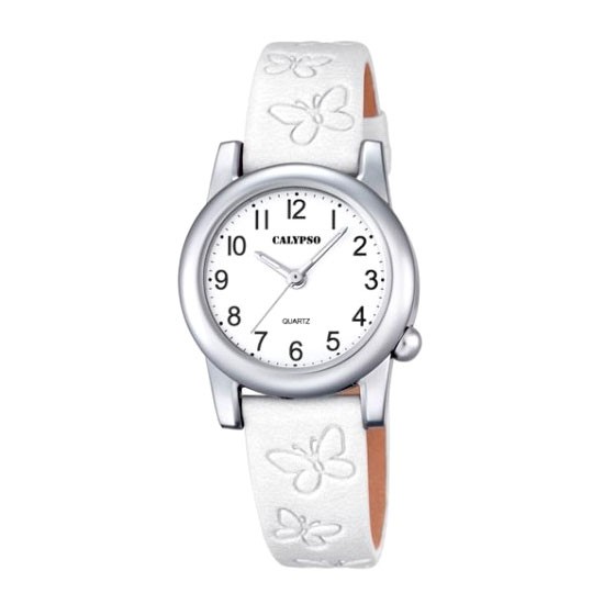 Reloj digital para niña o mujer Calypso blanco correa de caucho K5571/1