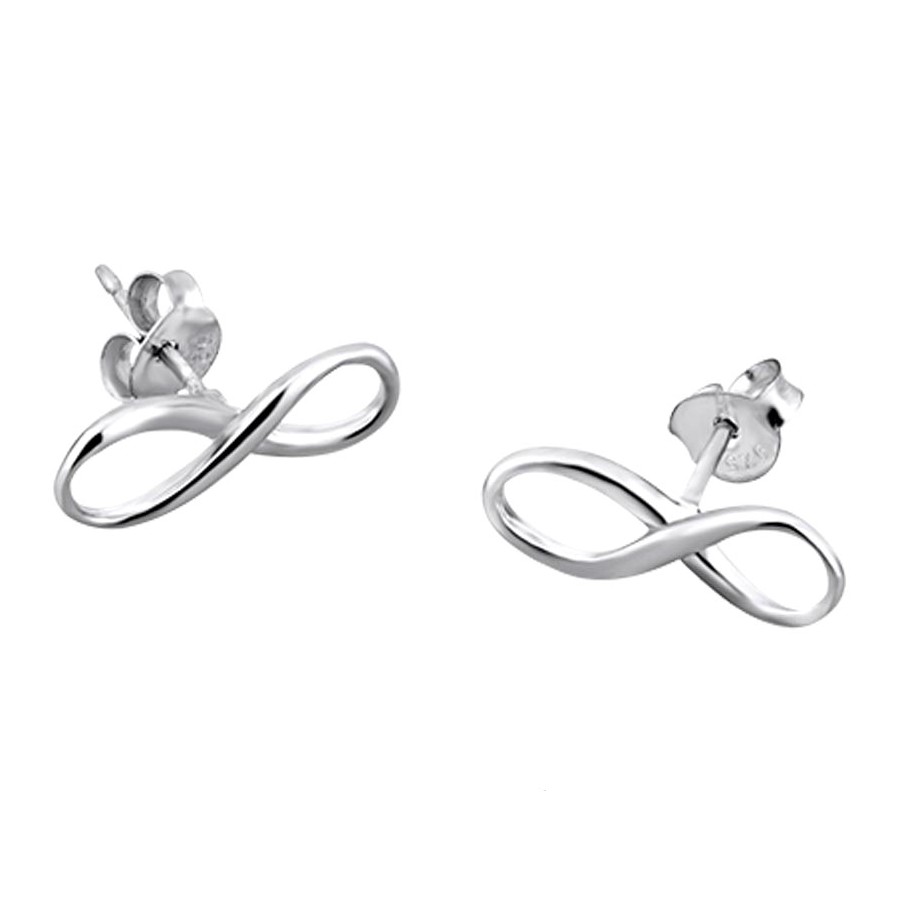 Pendientes Plata Infinity Dorados