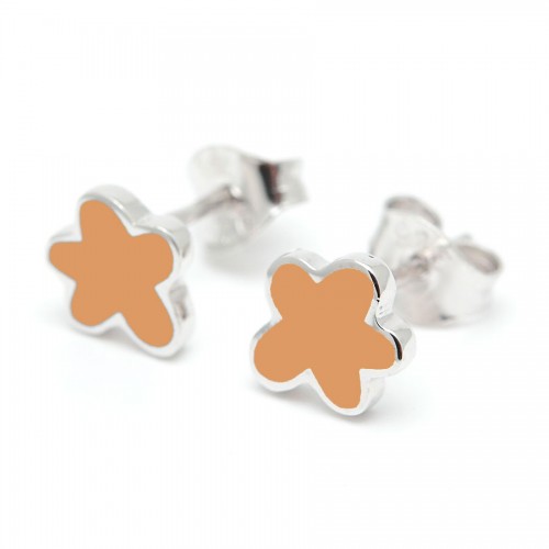 Pendientes Plata Agatha Nube Naranja