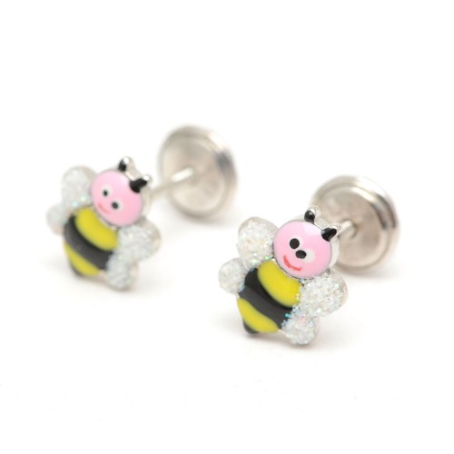 Pendientes Plata Abeja