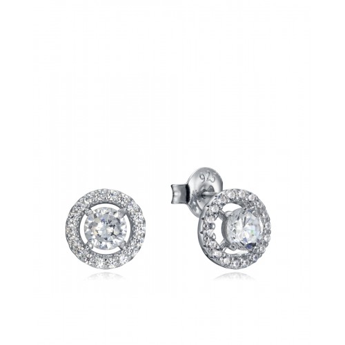 Pendientes Plata Viceroy Rosetón Circonitas