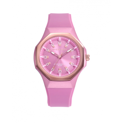 Reloj Viceroy Chica Rosa Deportivo Sumergible con Correa de Goma Rosa