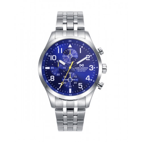 Reloj Mark Maddox Azul Sumergible Brazalete Acero