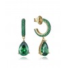 Pendientes Plata Viceroy Dorados Verdes