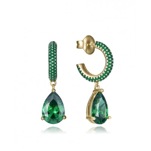 Pendientes Plata Dorados Viceroy Verdes