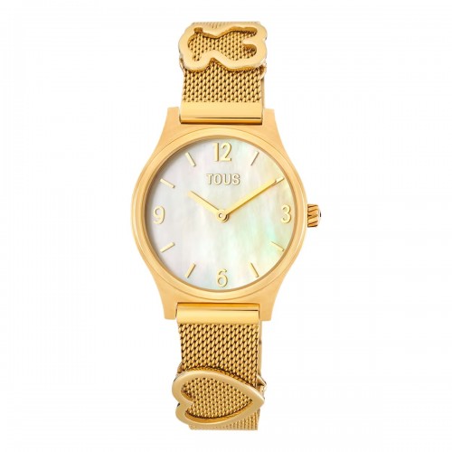 Reloj Tous Dorado Icon Mesh Brazalete Malla Acero