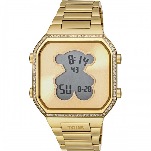 Reloj Tous Digital D-Bear Brazalete Dorado Circonitas