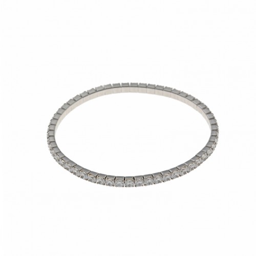 Pulsera Plata Riviere Elástica