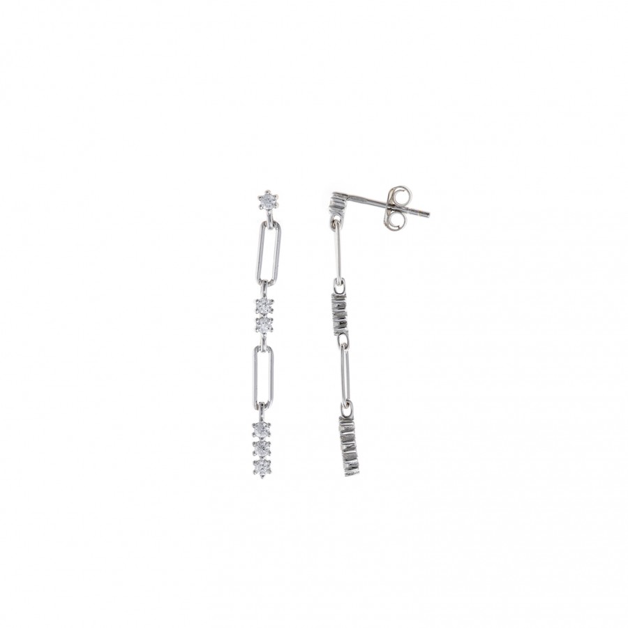 Pendientes Plata Largos Cadena