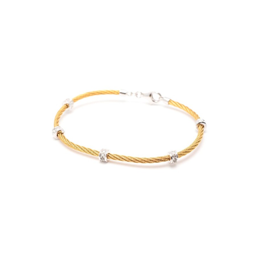 Pulsera Plata Cable